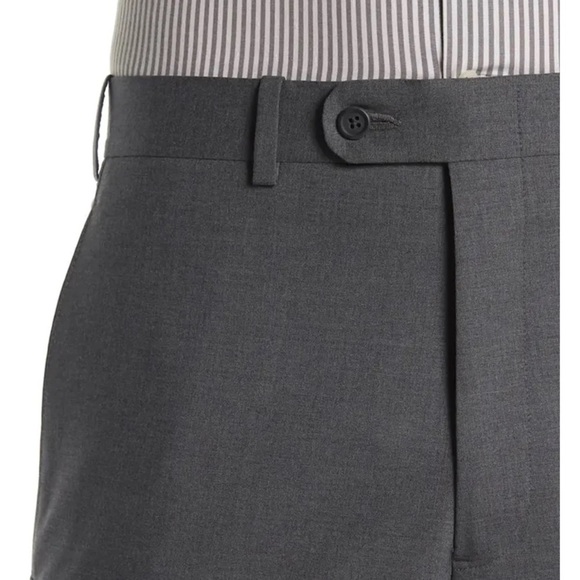 NWT - JB Britches Wool Blend Dress Pants Mens Grey Straight Slacks - Picture 6 of 16